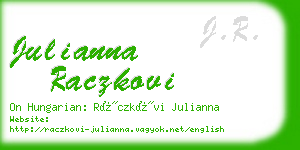 julianna raczkovi business card